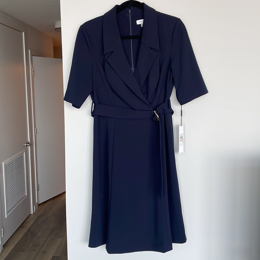 Calvin Klein Navy Shirt Dress